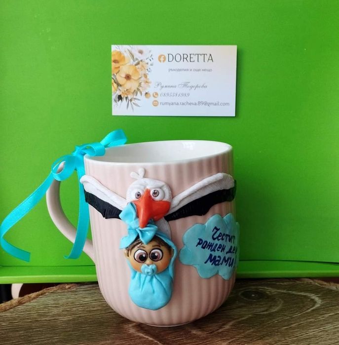 Чаши с декорация от полимерна глина