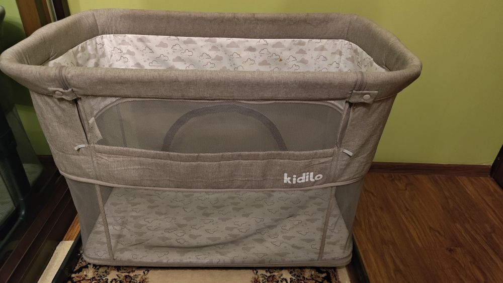 Детская приставная кроватка-манеж