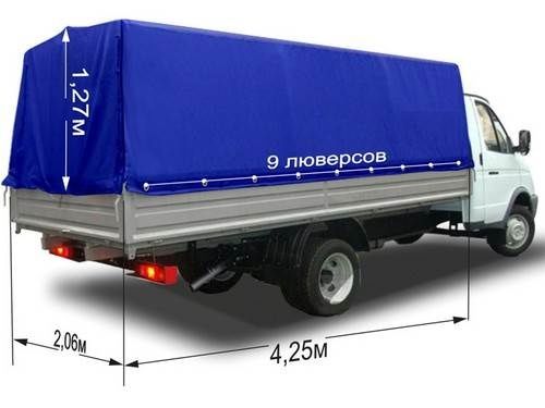 Тент на Газель 9люверсов