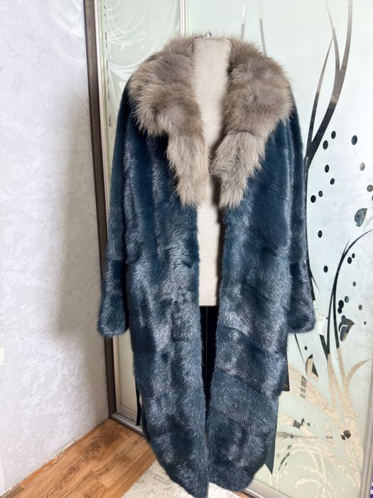 Норковая шуба с соболем