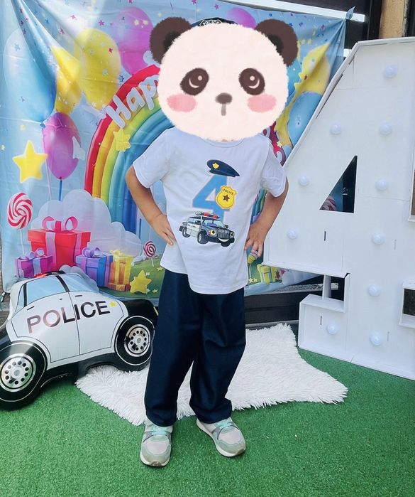 Cifra volumetrica 4 luminoasa LED din plastic cu baterii