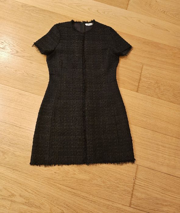 ZARA рокля туид и дантела S-38