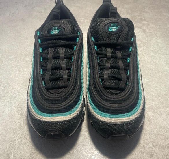 Nike Air Max 97 Black / Teal / White нови! + QR code