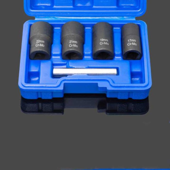 Комплект вложки екстрактор за развалени гайки и болтове 1/2 17-22 мм.