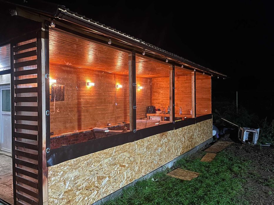 Folie terase si foisoare, folii transparente terasa Cristal premium