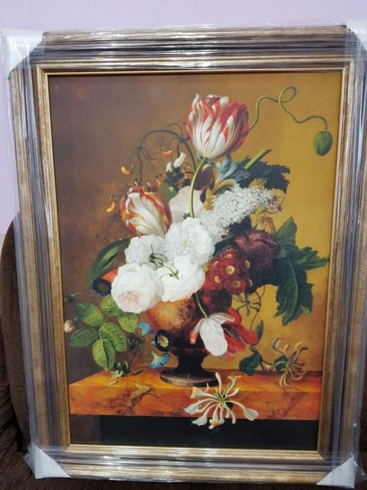 Tablou flori pe canvas 53x65