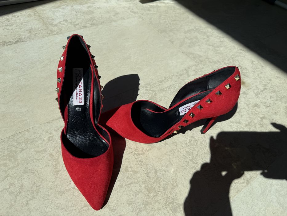 Pantofi rosii eleganti Fontana