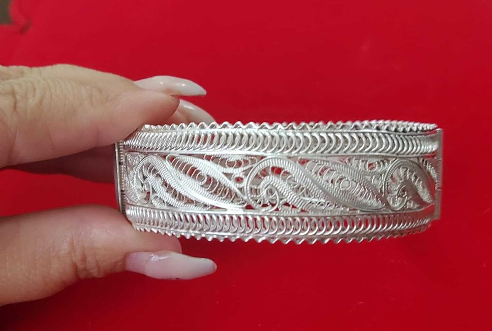 AG63, bratara argint 925,noua/marcata, masiva, filigran,deosebita