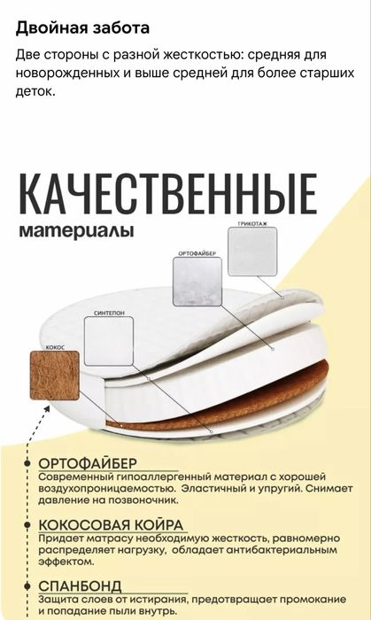 Матрас детский 75-75