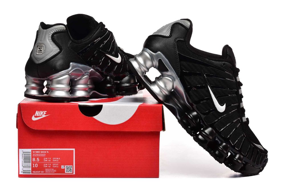 Продавам нови мъжки маратонки Nike Air Max Shox TL black/Silver