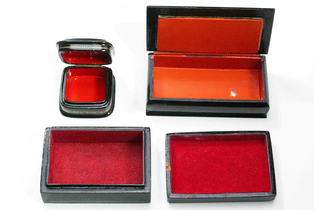 Cutii pentru bijuterii papier-mâché russian lacquer
