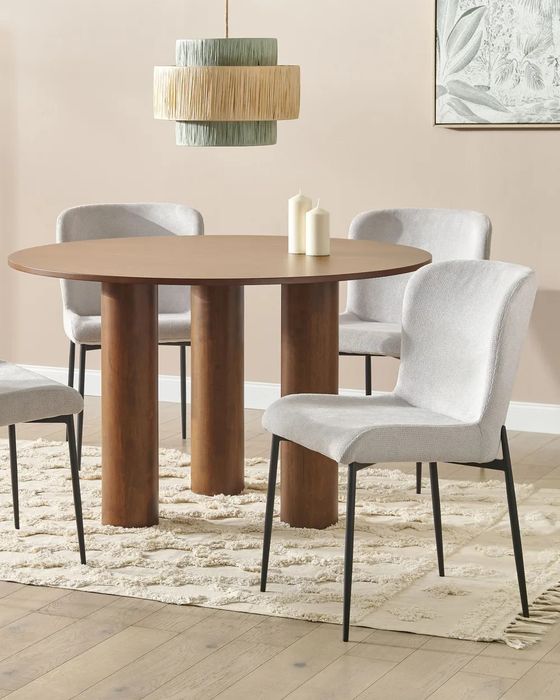 Set 2 scaune tapițate pentru dining, Beliani