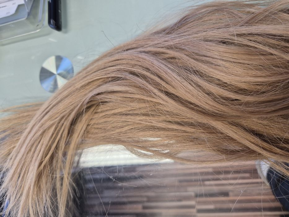 170 кератинови кичура 100% естествена коса 60 см, готова за слагане