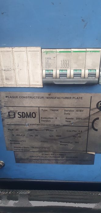 SDMO 20Kva, 16kw