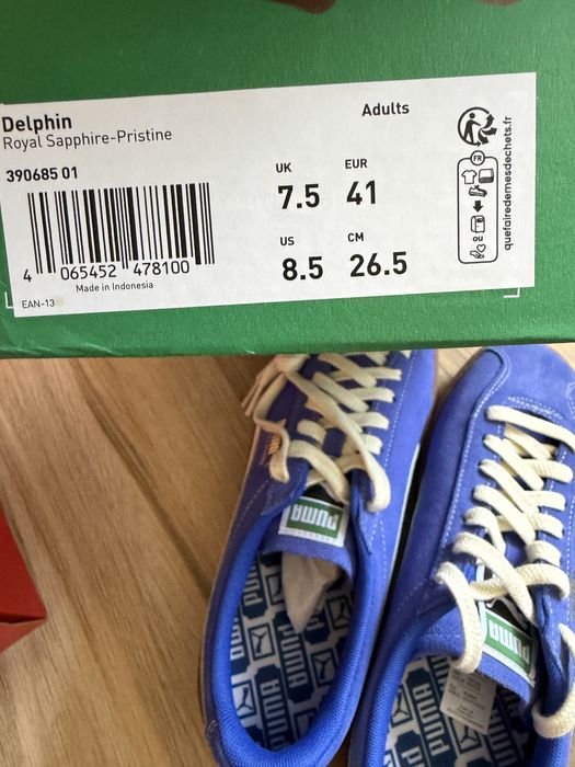 Оригинални ново сини кожени кецове Puma ! 41 н