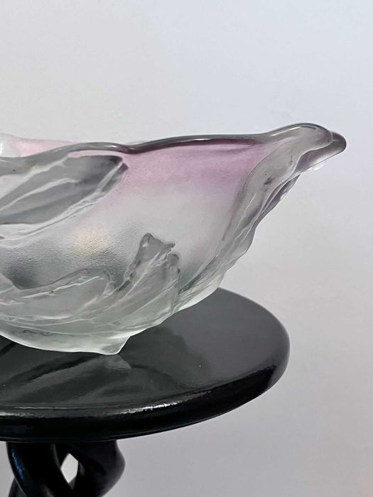 Fructiera centru de masa bibelou Walther & Sohne W GERMANIA roses cristal bizonat vechi