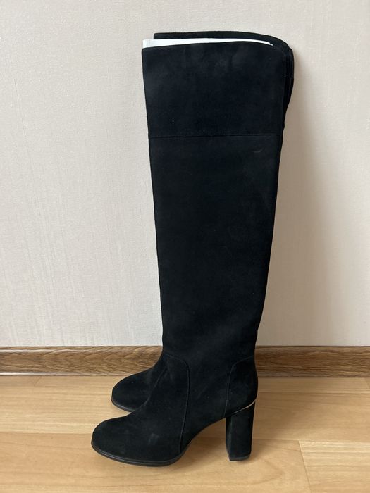 Продам сапоги ботфорты замшевые демисезонные