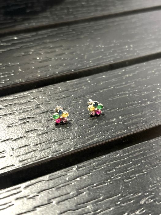 Cercei Lilu aur alb 14k