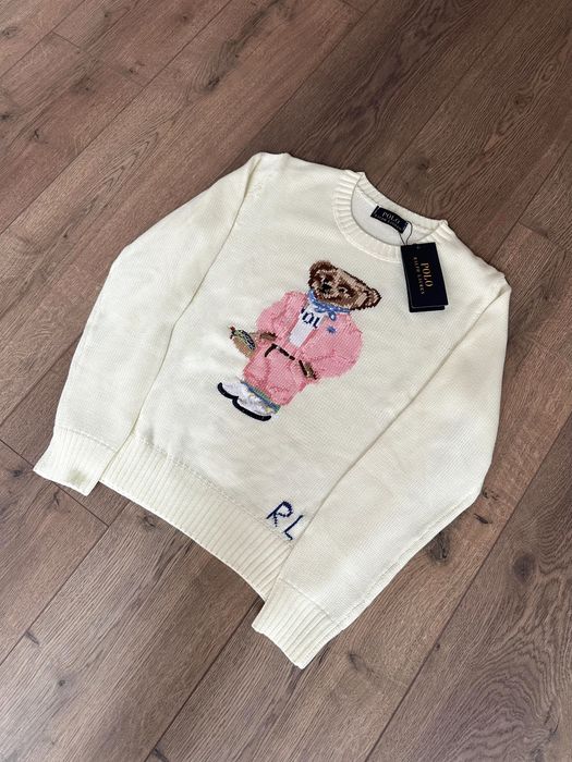 Оригинален Polo Ralph Lauren пуловер с мече