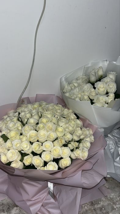 Цветы белые розы продаю