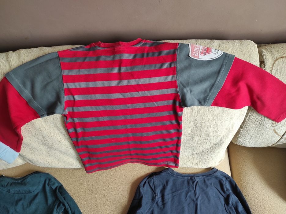 5бр детски памучни блузи с дълъг ръкав 5,6г за 13 лв