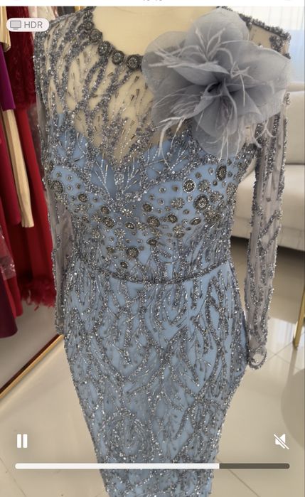 Rochie nașă din broderie unicată (2.000 lei / m.)