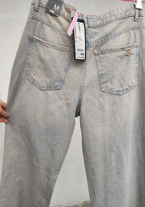 Нови накъсани дънки с висока талия Фишбон (New Yorker), М размер