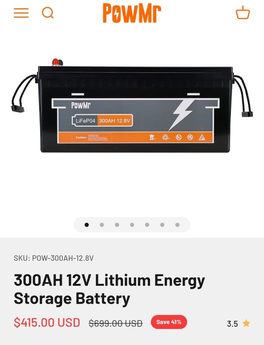 Lifepol POW Mr 300 AH 12.8 V. 350 ЕВРО