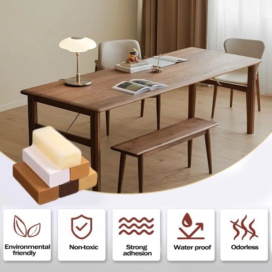 Kit reparație ceară Peiyee pentru mobilier lemn, parchet – 6 nuanțe*