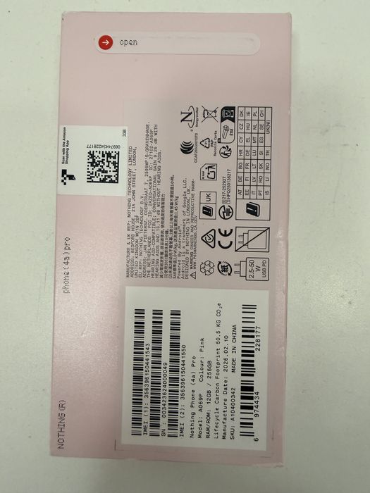 Telefon Nothing Phone (4a) Pro Pink 12Gb Ram 256Gb nou sigilat