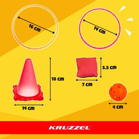 Детски комплект - Игра за хвърляне - конуси, топки … Kruzzel 26514 –