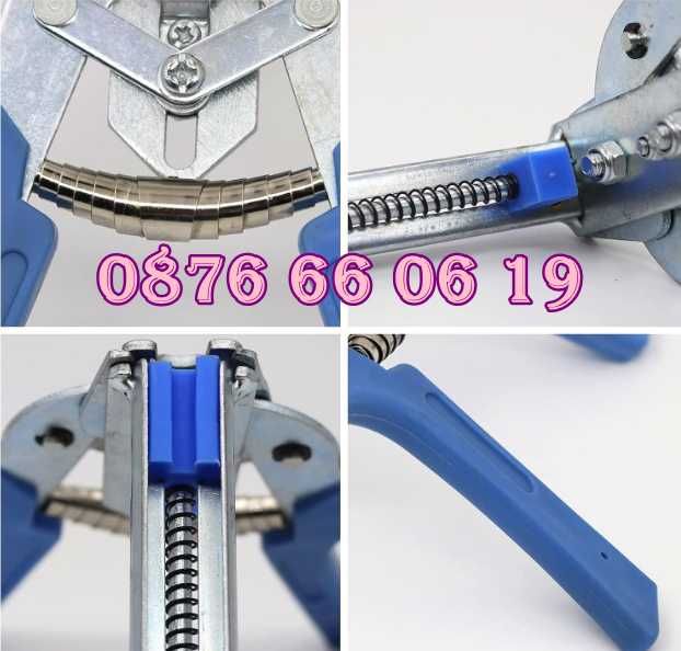 Клещи за връзване на колбаси, клещи за връзване на луканки + 600 скоби