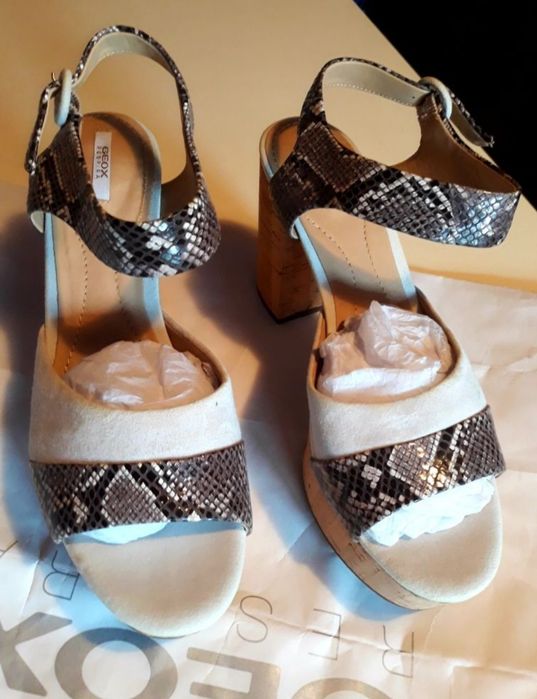 Sandale GEOX Respira dama, noi, din Piele Naturala, Originale!