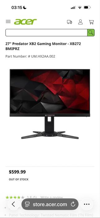Acer predator 240hz