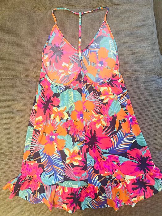 Rochie scurta de plaja florala, XS, Maaji