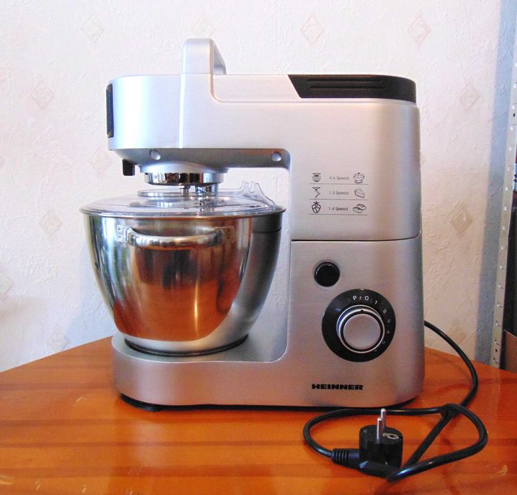 Планетарен Миксер + Блендер ,  1500 W, Купа 5.5 л, 6 Скорости Heinner