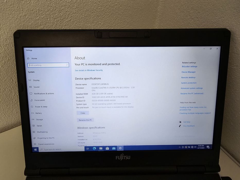 Laptop Fujitsu S751