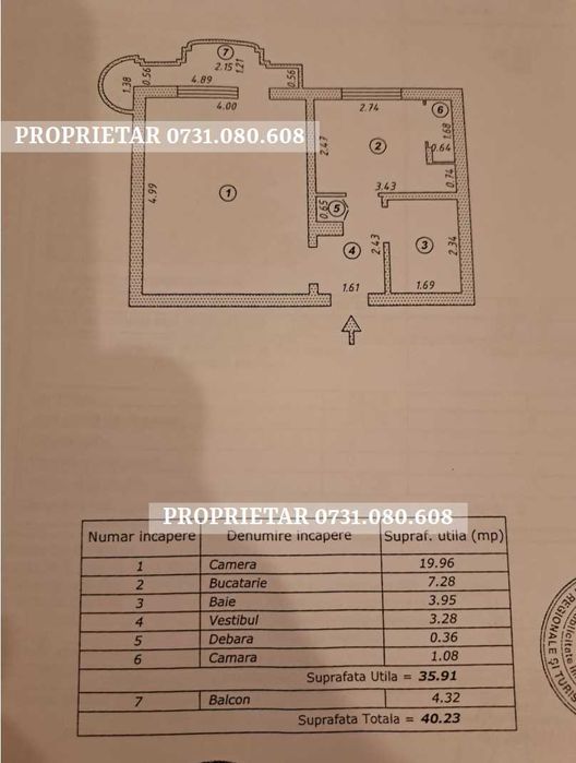 Garsoniera decomandata 40.23 mp | Palatul Cotroceni | Metrou Academia Militara | Complet mobilata si utilata