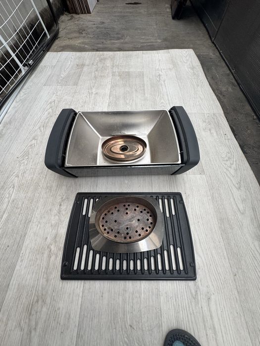 Gratar champing pe carbuni cu ventilatie