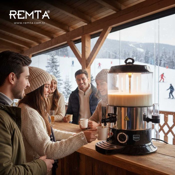 Диспенсър за топли напитки и шоколад (9 литра) с Бъркалка+Бенмари