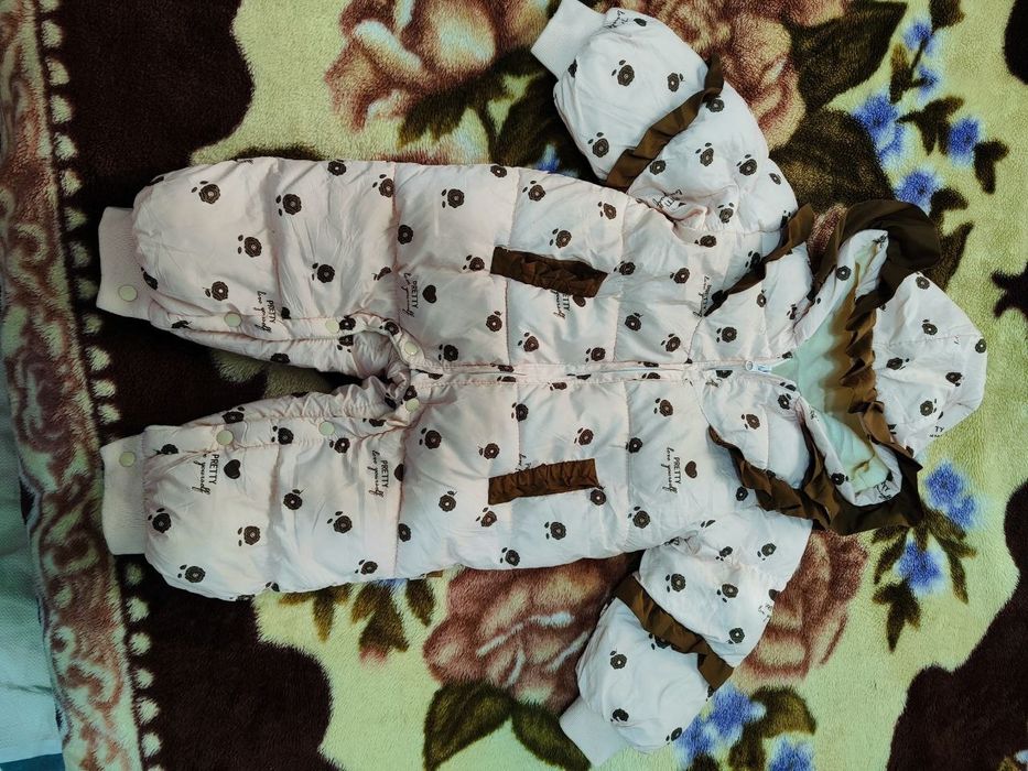 Теплый детский комбинезон