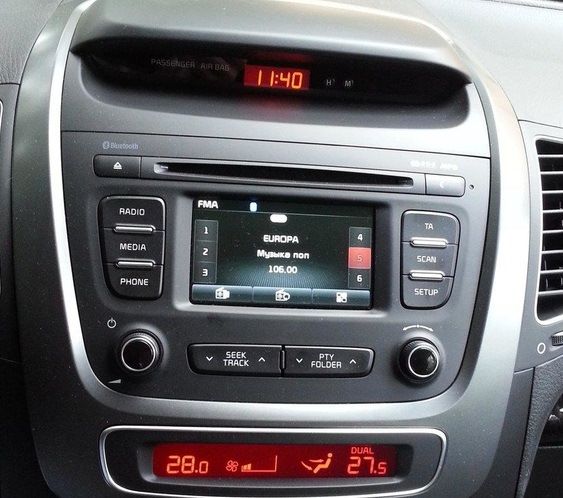 Штатная автомагнитола KIA Sorento II 2013-15