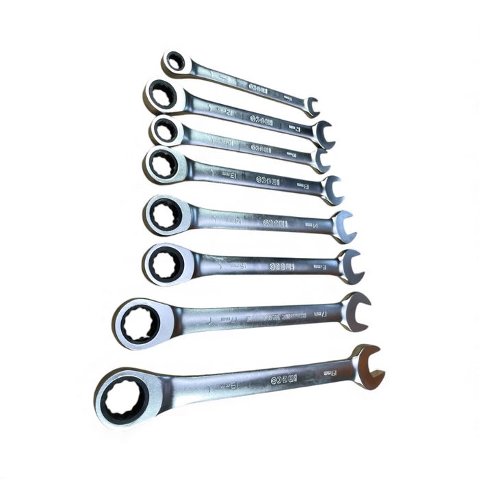 Set chei combinate cu clichet  8-19 Ingco