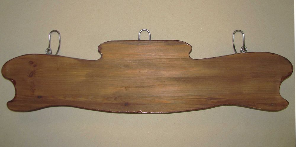 Стенна дървена закачалка сецесион ар нуво, реставрирана