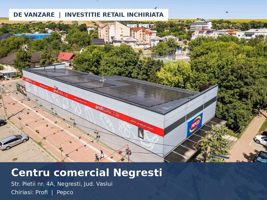 Centru comercial Negresti - Profi + Pepco, 100% inchiriat, 1.125 mp