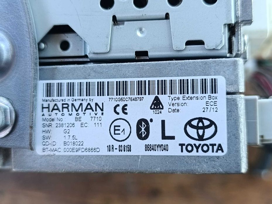 Оригинална навигация СД за Тойота Ярис / Toyota Yaris след 2011г