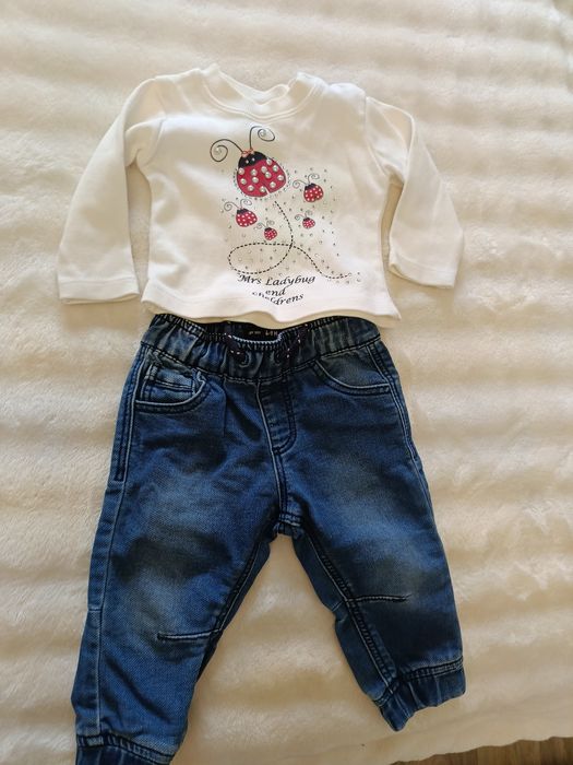 Джинсы, лонгсливы, лосины на рост 74