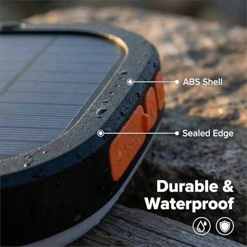 Нов Соларен фенер 2000 лумена с SOS, външна батерия power bank 5000mAh