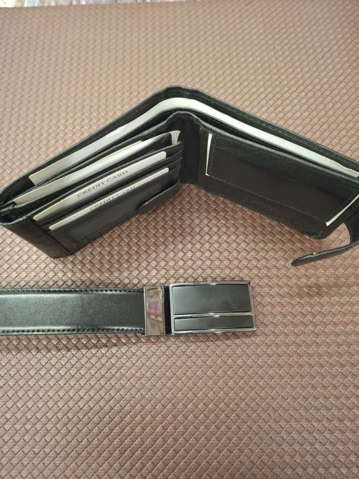 Мъжки комплект портфейл и колан
