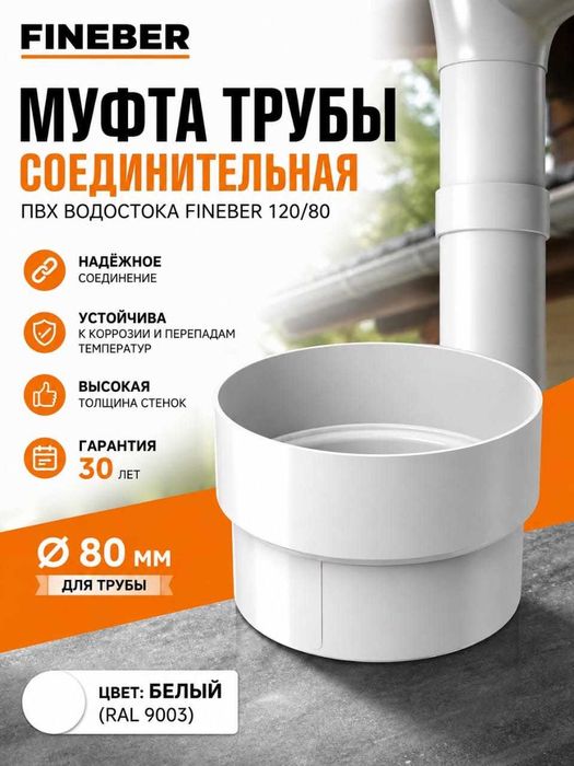 Водосточная система Fineber ,белая